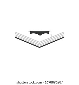 Vector book and student logo design  stock