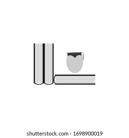Vector book and student logo design  stock