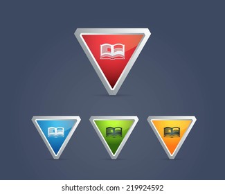 Vector Book Symbol Icons 