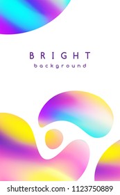 Vector booklet cover template, abstract background with bright blurred spots, geometric shapes and space for text
