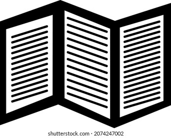 icono del folleto vector. diseño de signo en fondo blanco..eps