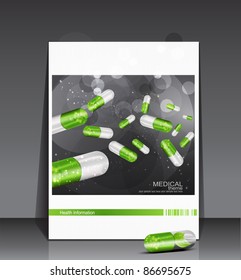 vector booklet (medical theme), with pills