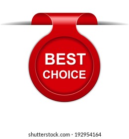 Vector bookmark with best choice message