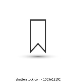 Vector bookmark icon. Page mark symbol. For design, advertising banner