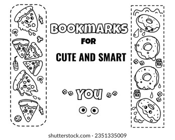 vector bookmarks ,coloring page for students,schoolchildren