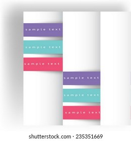 vector bookmarks on a white background 