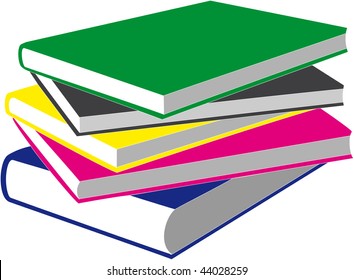 Vector. Books in color 04