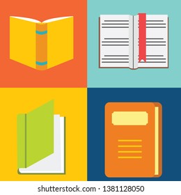 Vector Books. Flat Book Icon.