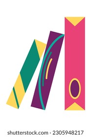 Vector books icon. Learning or education concept. Different design of books or notebooks. Reading, learn and receive education through books. Read more books