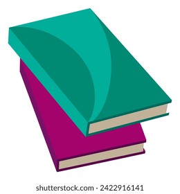 Vector books icon. Learning or education concept. Different design of books or notebooks. Reading, learn and receive education through books. Read more books