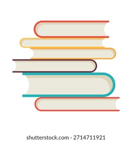 Icono de libros de Vector. Concepto de aprendizaje o educación. Símbolo educativo dibujado a mano para los amantes del libro. Leer, aprender y recibir educación a través de los libros. Leer más libros