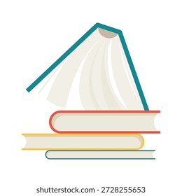 Icono de libros de Vector. Concepto de aprendizaje o educación. Símbolo educativo dibujado a mano para los amantes del libro. Leer, aprender y recibir educación a través de los libros. Leer más libros