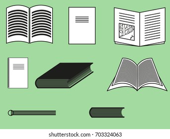 Vector books icons