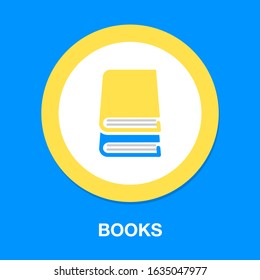 vector Books illustration symbol isolated -education icon, bookstore sign