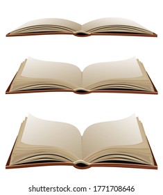 Vector books isolated on white background.