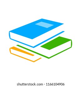 vector Books library illustration - literature symbol, education icon