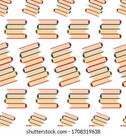 Vector books pattern. Seamless repeated pattern can be used for wallpaper, pattern, backdrop, surface textures.