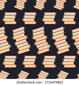 Vector books pattern. Seamless repeated pattern can be used for wallpaper, pattern, backdrop, surface textures.