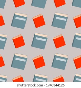 Vector books pattern. Seamless repeated pattern can be used for wallpaper, pattern, backdrop, surface textures.