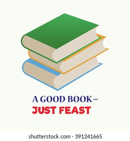 Vector of books symbol or icon