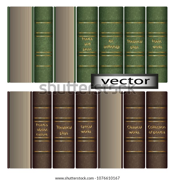 Vector Books Textured Covers Pages Classic Stock Vector (Royalty Free ...