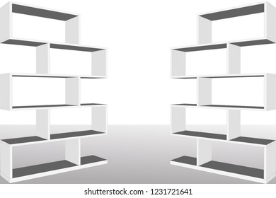 Vector bookshelves 