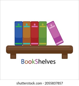 Vector bookshelves icon. it can be use for any kind of graphic work.