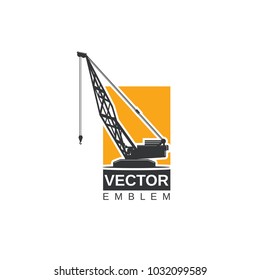 Vector boom crane logo.