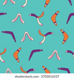 Vector Boomerang Pattern Illustration Seamless for Wallpaper Background Cover Packaging