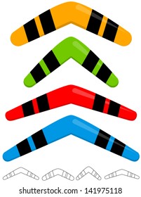 Vector Boomerangs - Outlines included