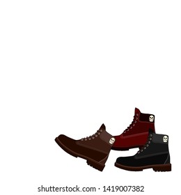 vector boots collection. can be used as a background or part of the design. vector