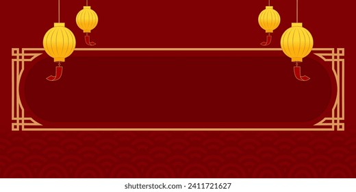 Vector border background with chinese decoration. Chinese  Backgrounds Design. Lunar new year.
Good design for banner, Flyer and Cards. Vector illustration.