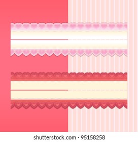 Vector border and backgrounds for women site