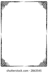 Vector border with black color.