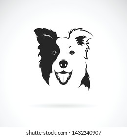 Vector of a border collie dog on white background. Pet. Animal. Dog logo or icon. Easy editable layered vector illustration.