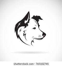 Vector of a border collie dog on white background. Pet. Animal.