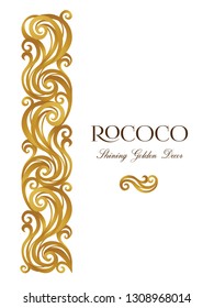 Vector border for design template. Luxury ornament in Eastern style. Golden floral illustration. Ornate decor for invitations, greeting cards, certificate, labels, badges, tags.
