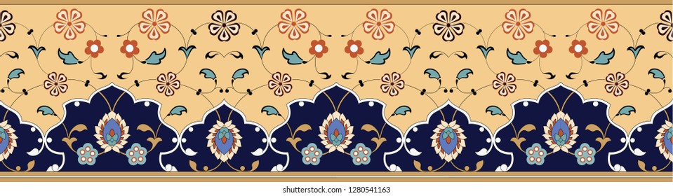 Vector border in East style. Suitable for decoration of various frames and decorations in Islamic style.