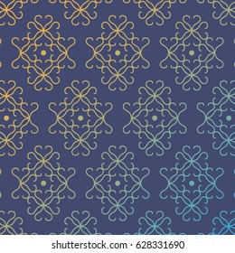 Vector border in Eastern style. Ornate element for design on moroccan backdrop. Ornamental lace pattern for wedding invitations and greeting cards. pattern is on swatches panel