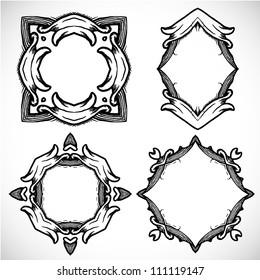 Vector border frame, art vintage