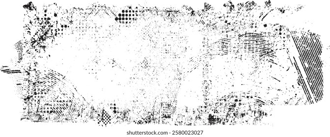 Vector border frames with rough edges . Irregular frame template collection . distress texture . Grunge frame borders isolated on the background . Rough edges effect . 