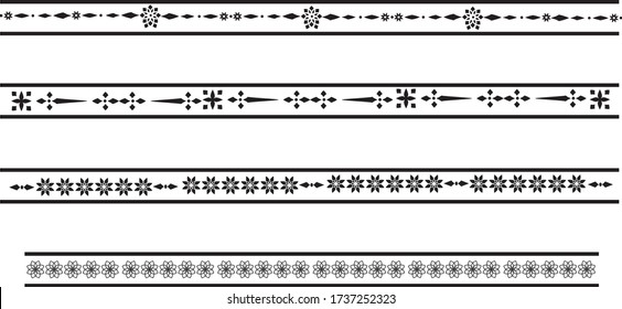 Vector border lines for invitations or banners