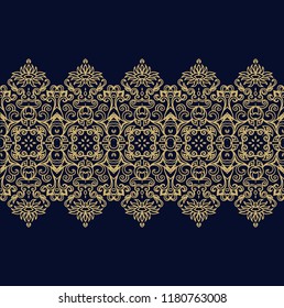 Vector border ornament on dark background