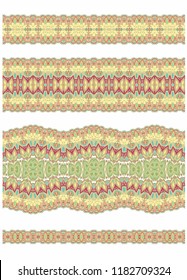 Vector border ornament on white background
