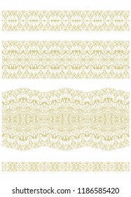 Vector border ornament on white background