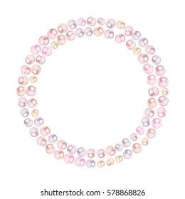 vector border of pearls. Place for text