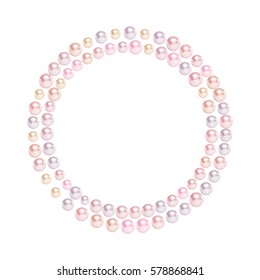 vector border of pearls. Place for text