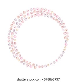 vector border of pearls. Place for text