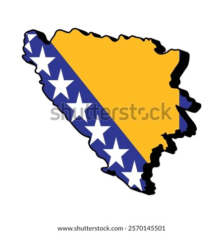 Vector Bosnia and herzegovina flag or map banner Bosnia and herzegovina flag with white background Vector illustration design Bosnia and herzegovina independence day banner design 