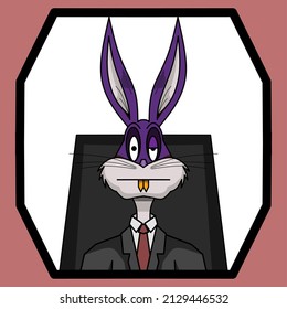 Vector boss rabbit, design illustration with a unique concept.